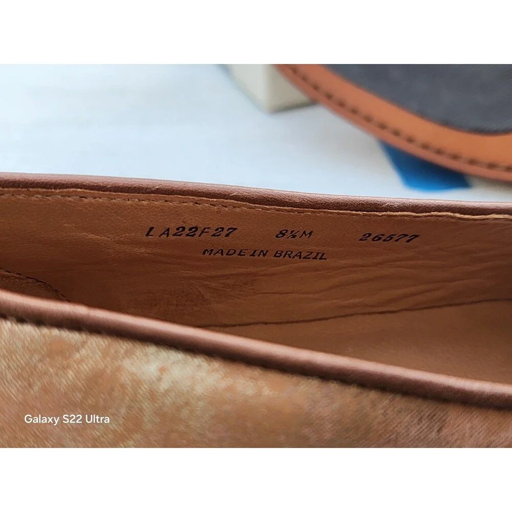 New Peter Millar Women's 8.5 M Belgian Walker Flats Shoes NIB $199 Gold
